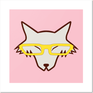 Wolf In Glasses Posters and Art